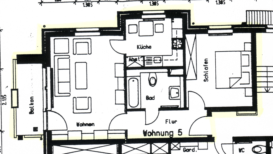 Helle 2 Zimmer-Wohnung mit Südbalkon und Tiefgarage in Bad Oeynhausen – Südstadt/Nähe Herzzentrum